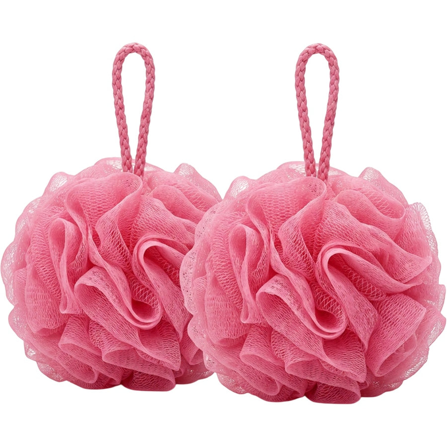 Pluom Soft Shower Sponge Pouf Rose Pink 2 Pack